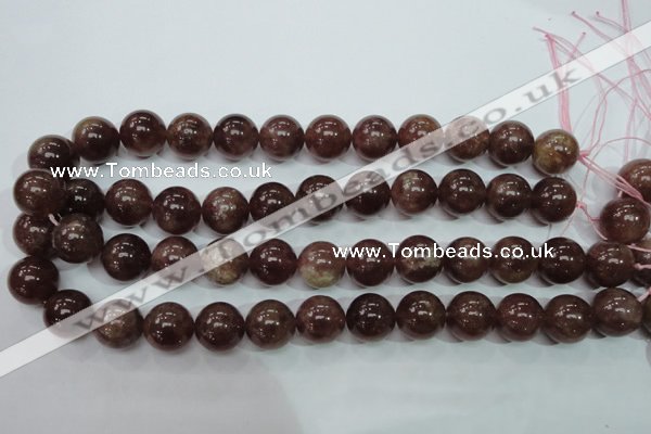 CBQ206 15.5 inches 16mm round strawberry quartz beads wholesale