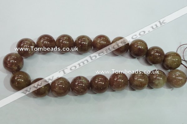 CBQ208 15.5 inches 20mm round strawberry quartz beads wholesale