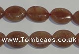 CBQ21 15.5 inches 12*16mm oval strawberry quartz beads wholesale