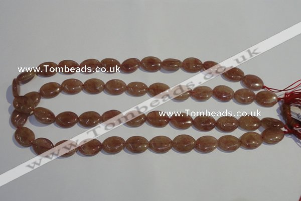 CBQ21 15.5 inches 12*16mm oval strawberry quartz beads wholesale