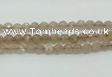 CBQ210 15.5 inches 4mm faceted round strawberry quartz beads
