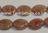 CBQ22 15.5 inches 13*18mm oval strawberry quartz beads wholesale