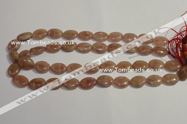 CBQ22 15.5 inches 13*18mm oval strawberry quartz beads wholesale