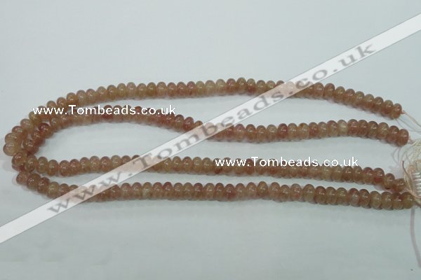 CBQ220 15.5 inches 5*8mm rondelle strawberry quartz beads