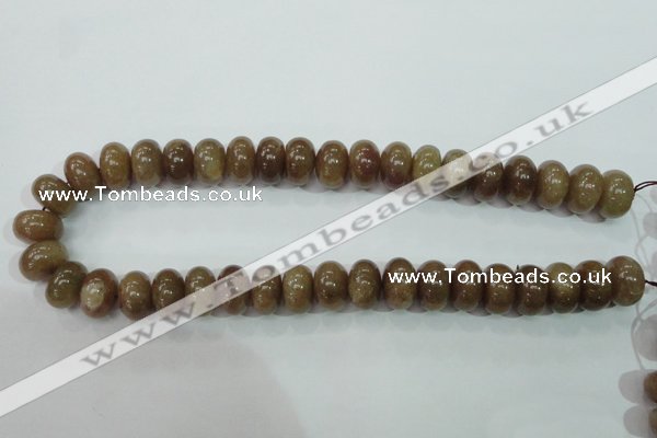 CBQ221 15.5 inches 10*16mm rondelle strawberry quartz beads