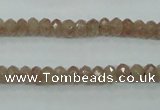 CBQ222 15.5 inches 4*6mm faceted rondelle strawberry quartz beads