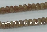 CBQ223 15.5 inches 5*8mm faceted rondelle strawberry quartz beads