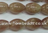 CBQ227 15.5 inches 13*18mm rice strawberry quartz beads