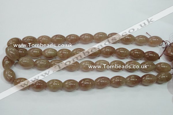 CBQ227 15.5 inches 13*18mm rice strawberry quartz beads