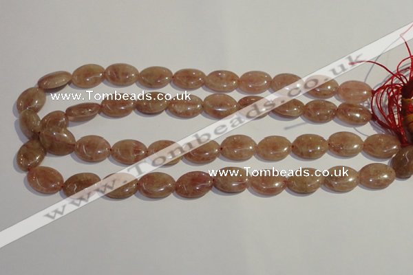 CBQ23 15.5 inches 15*20mm oval strawberry quartz beads wholesale