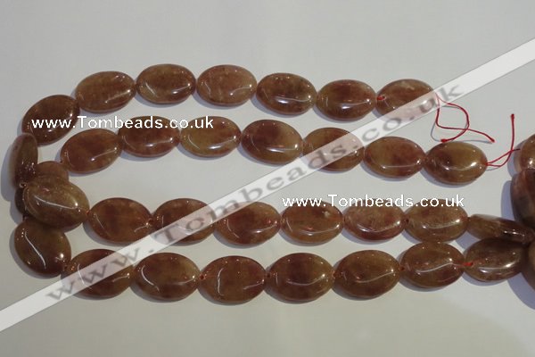 CBQ24 15.5 inches 18*25mm oval strawberry quartz beads wholesale