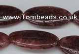 CBQ285 15.5 inches 20*40mm oval strawberry quartz beads