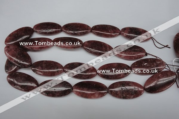 CBQ285 15.5 inches 20*40mm oval strawberry quartz beads