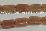 CBQ30 15.5 inches 10*14mm rectangle strawberry quartz beads