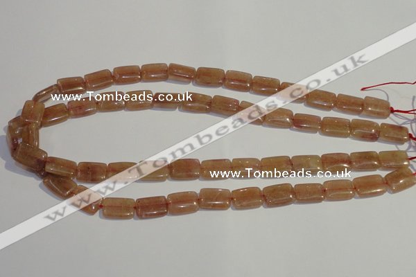 CBQ30 15.5 inches 10*14mm rectangle strawberry quartz beads