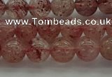 CBQ302 15.5 inches 8mm round natural strawberry quartz beads