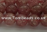 CBQ303 15.5 inches 10mm round natural strawberry quartz beads