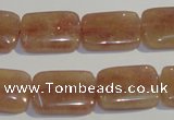 CBQ31 15.5 inches 13*18mm rectangle strawberry quartz beads