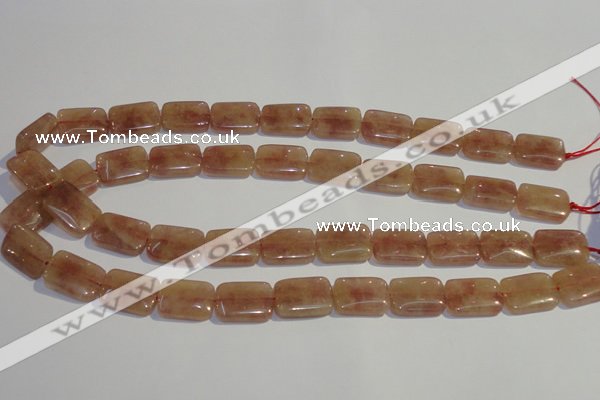 CBQ31 15.5 inches 13*18mm rectangle strawberry quartz beads