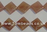 CBQ32 15.5 inches 12*12mm diamond strawberry quartz beads wholesale