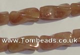 CBQ38 15.5 inches 10*22mm twisted strawberry quartz beads