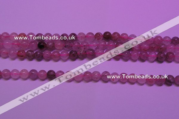 CBQ401 15 inches 6mm round natural strawberry quartz beads