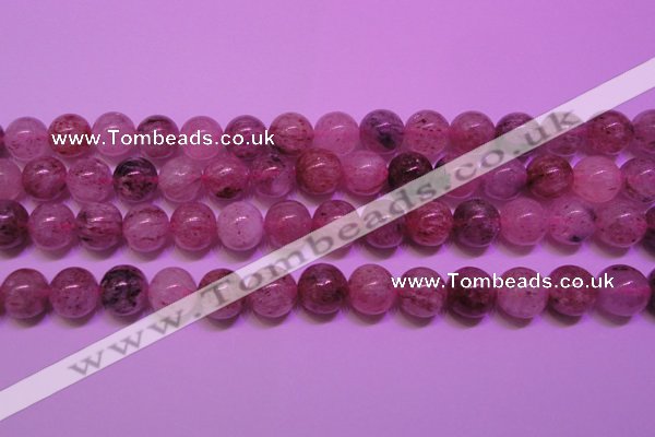 CBQ403 15 inches 10mm round natural strawberry quartz beads