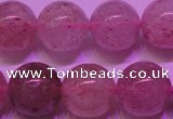 CBQ404 15 inches 12mm round natural strawberry quartz beads