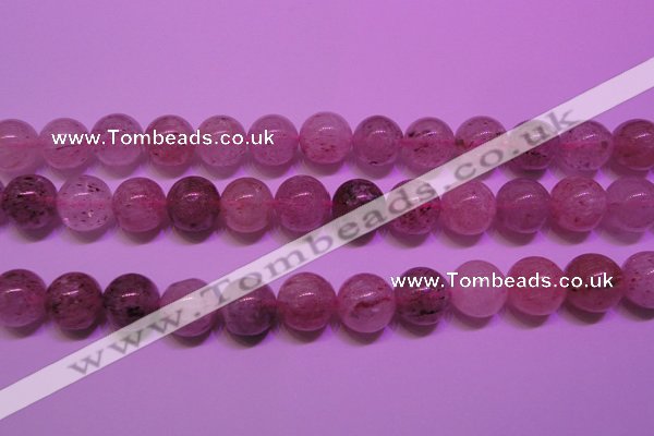 CBQ404 15 inches 12mm round natural strawberry quartz beads