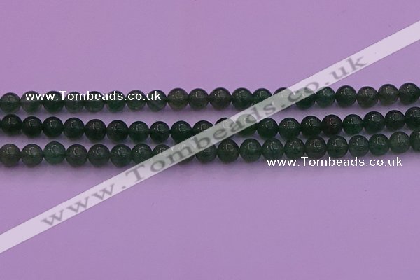 CBQ422 15.5 inches 7mm round green strawberry quartz beads