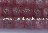 CBQ440 15.5 inches 8*11mm drum lavender strawberry quartz beads