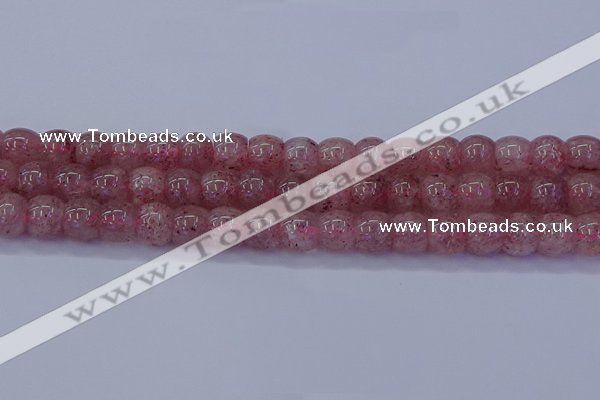 CBQ440 15.5 inches 8*11mm drum lavender strawberry quartz beads