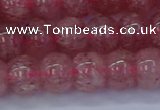 CBQ441 15.5 inches 10*12mm rondelle strawberry quartz beads