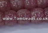 CBQ443 15.5 inches 13*18mm rondelle strawberry quartz beads