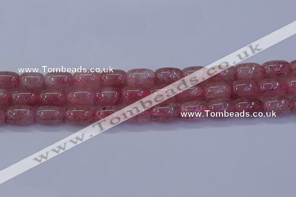 CBQ448 15.5 inches 12*16mm drum strawberry quartz beads