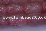 CBQ449 15.5 inches 13*18mm drum strawberry quartz beads