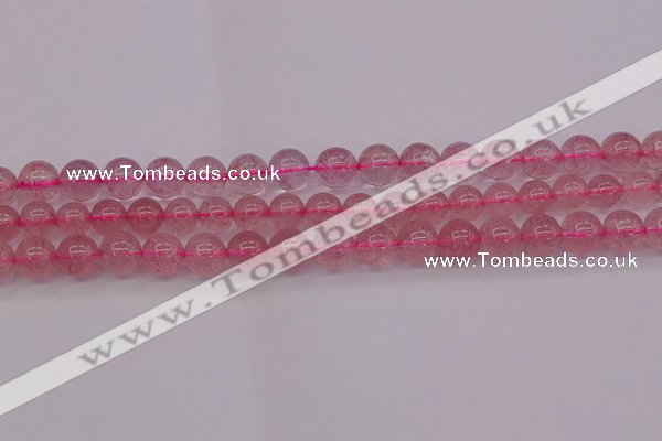 CBQ483 15.5 inches 10mm round strawberry quartz beads wholesale