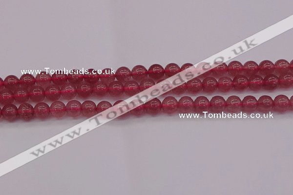 CBQ487 15.5 inches 8mm round strawberry quartz beads wholesale