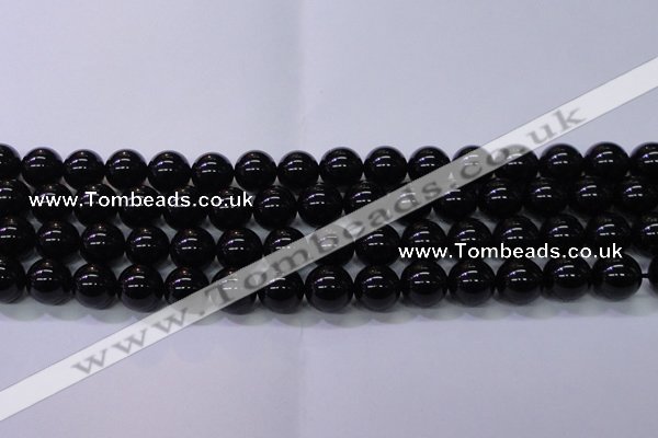 CBQ504 15.5 inches 12mm round natural black quartz beads