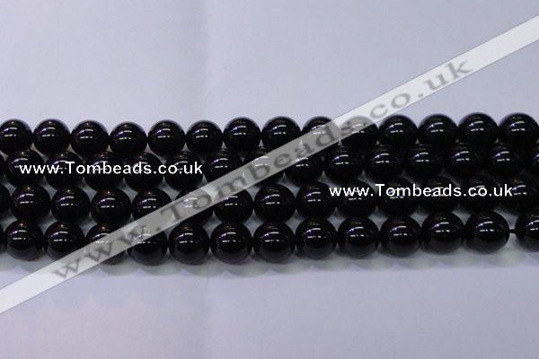 CBQ505 15.5 inches 14mm round natural black quartz beads