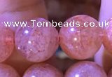 CBQ562 15.5 inches 12mm round golden strawberry quartz beads