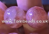 CBQ563 15.5 inches 14mm round golden strawberry quartz beads