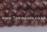 CBQ602 15.5 inches 8mm round natural strawberry quartz beads