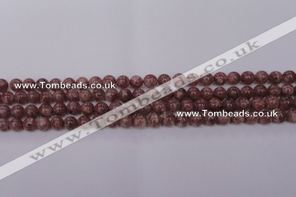 CBQ602 15.5 inches 8mm round natural strawberry quartz beads