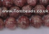 CBQ604 15.5 inches 12mm round natural strawberry quartz beads