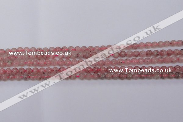 CBQ606 15.5 inches 6mm round natural strawberry quartz beads