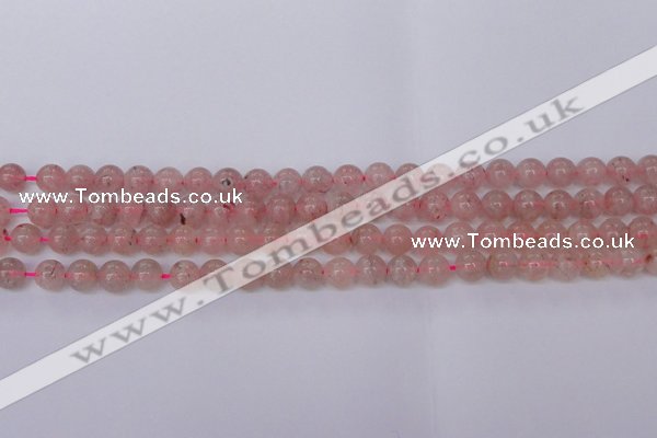 CBQ607 15.5 inches 8mm round natural strawberry quartz beads