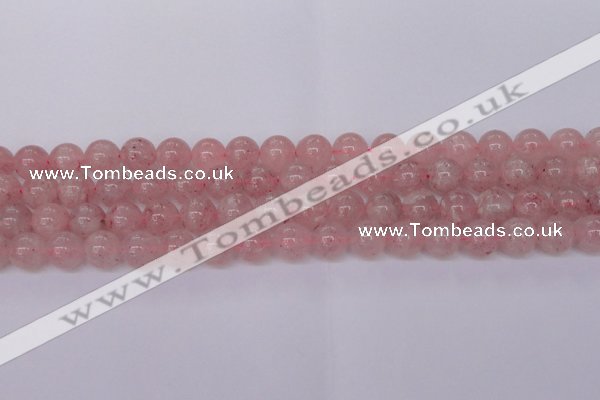 CBQ609 15.5 inches 12mm round natural strawberry quartz beads