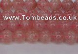 CBQ611 15.5 inches 6mm round natural strawberry quartz beads