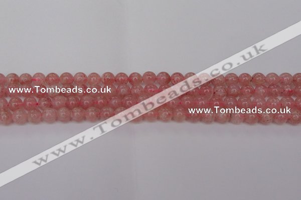 CBQ611 15.5 inches 6mm round natural strawberry quartz beads